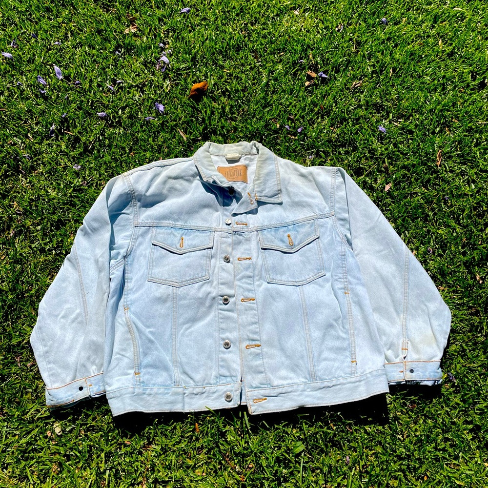 Vintage 90s Y2K Denim Jacket XL Saugatuck Grunge Oversized